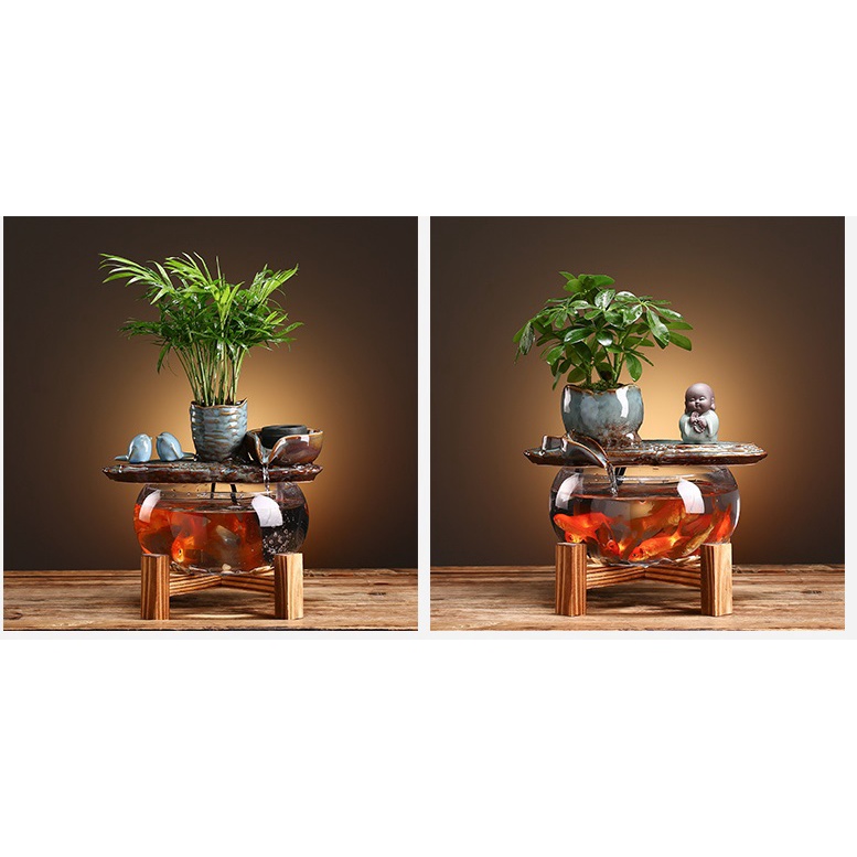 Hồ cá cảnh kết hợp non bộ phong thủy hiện đại - Decor, trang trí nhà cửa