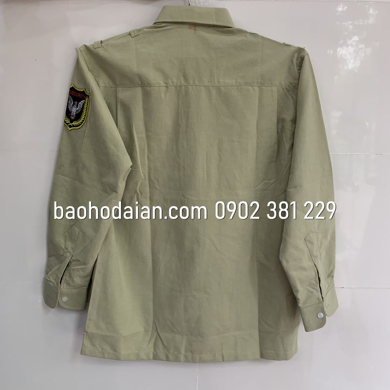 Áo bảo vệ màu xanh vỏ đậu dài tay kake ford kèm logo bảo vệ (bigsize)