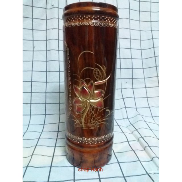 Ống đựng nhang gỗ chạm hoa sen có 4 size | BigBuy360 - bigbuy360.vn