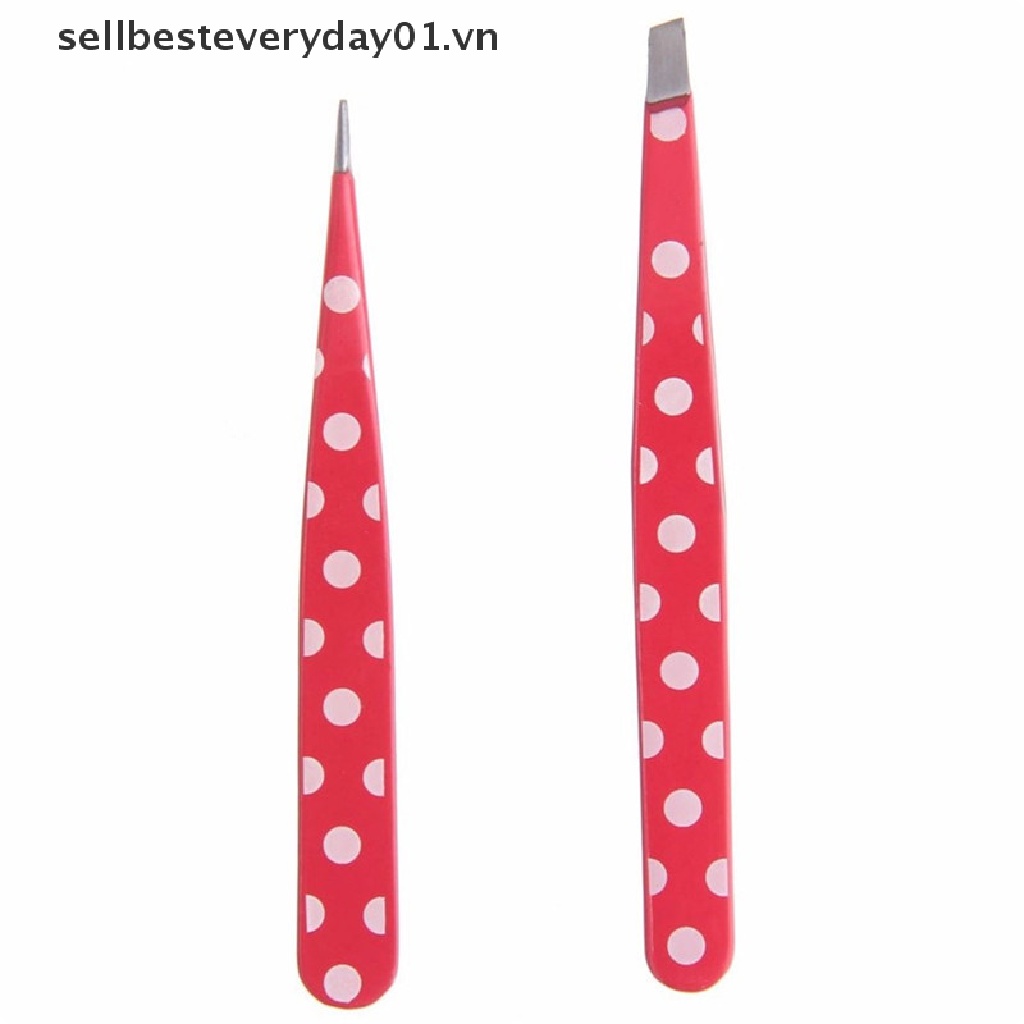 Set 2 Dụng Cụ Tẩy Lông Bằng Thép Không Gỉ Họa Tiết Da Báo / Chấm Bi Dễ Thương
