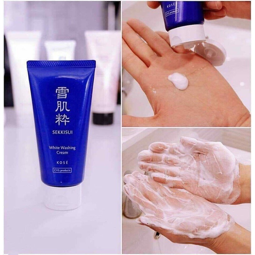 Sữa rửa mặt trắng da KOSE Sekkisui White Washing Cream 80g