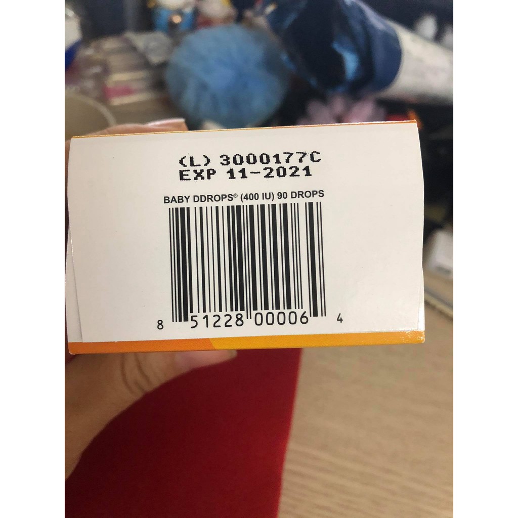 Hộp 90 Giọt Vitamin Drop D3 Cho Bé, Hàng Mỹ