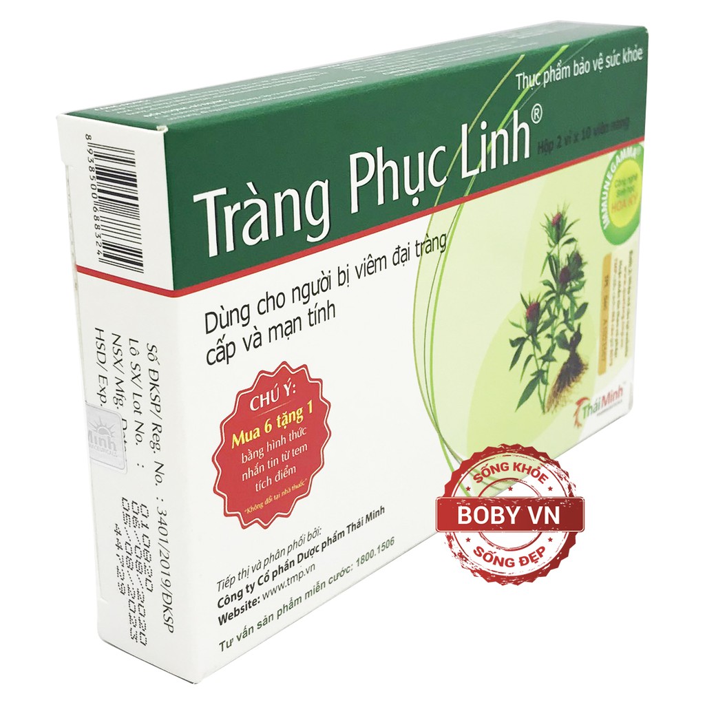 Tràng phục linh - Hỗ trợ viêm đại tràng cấp và mạn tính - Chính hãng