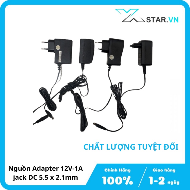 Nguồn Adapter 12V-1A chuyên dùng cho Camera, LED, SMD, đèn LED Strip, RGB LED Strip