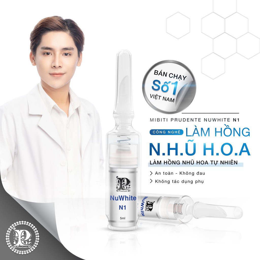 Kem Hồng Nhũ Hoa Nuwhite N1 Mibiti Prudente, Kem Làm Hồng Ti N1 Nuwhite 5ml Chính Hãng