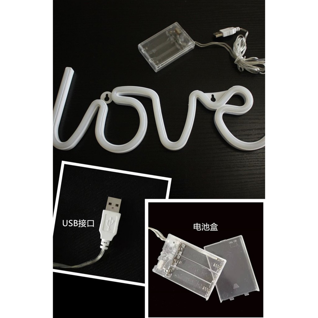 Đèn Neon light treo tường các kiểu có sẵn dễ thương chữ love, chữ home, chữ hello, cầu vồng, con mèo