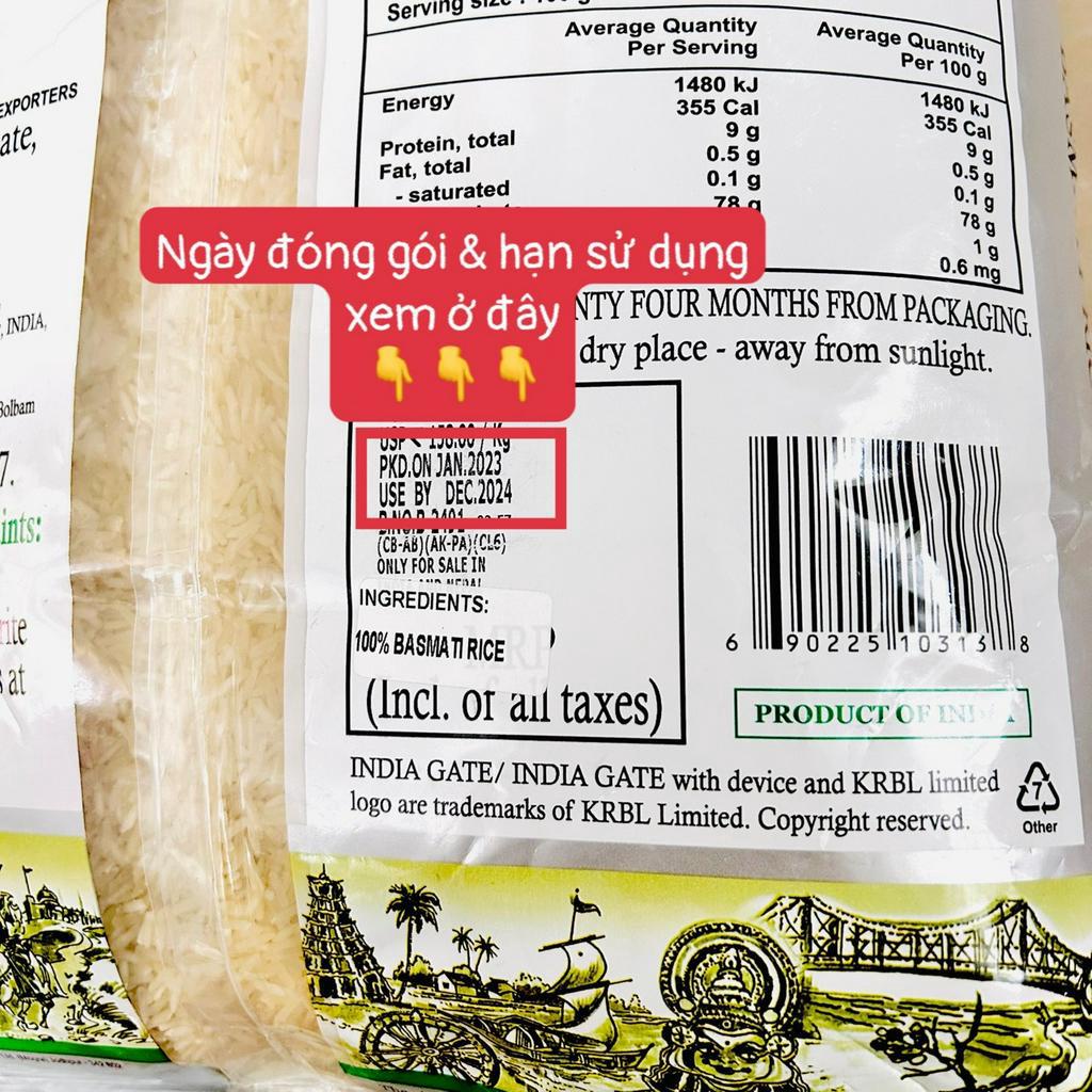 GẠO BASMATI INDIA GATE DUBAR (ẤN ĐỘ) 5KG, NGĂN NGỪA TIỂU ĐƯỜNG