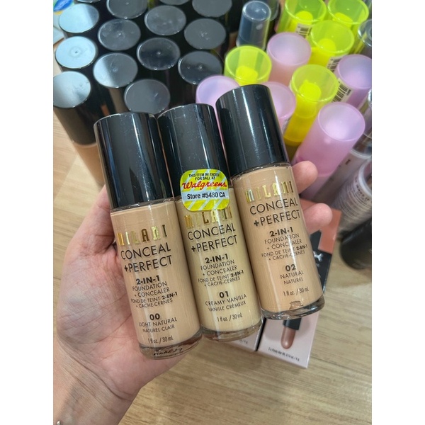 [Hàng Ý/BestSheler] Kem Nền Milani CONCEAL + PERFECT 2 In 1  Foundation + Concealer (30ml)