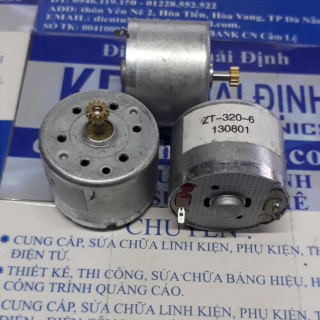 2 cái động cơ DC Kingly 310 3-6VDC 3000-7000v/p trục 2mm + bánh răng 13 răng kde4581