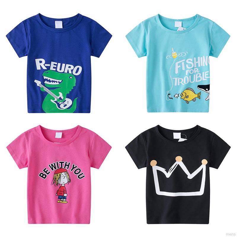 Áo thun in họa tiết hoạt hình dễ thương cho bé