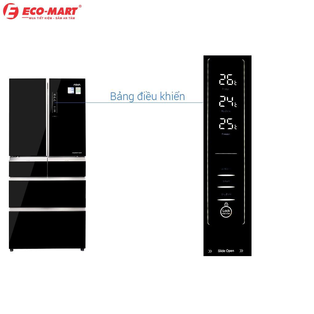 Tủ lạnh Aqua 6 cửa màu đen 553/515 lít AQR-IG686AM(GB)