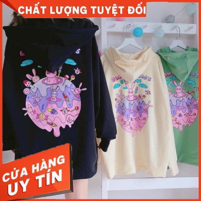 [Ảnh Thật] Áo Khoác Nỉ Bông In Thỏ Bad.Raabbit Unisex Chất Đẹp | BigBuy360 - bigbuy360.vn