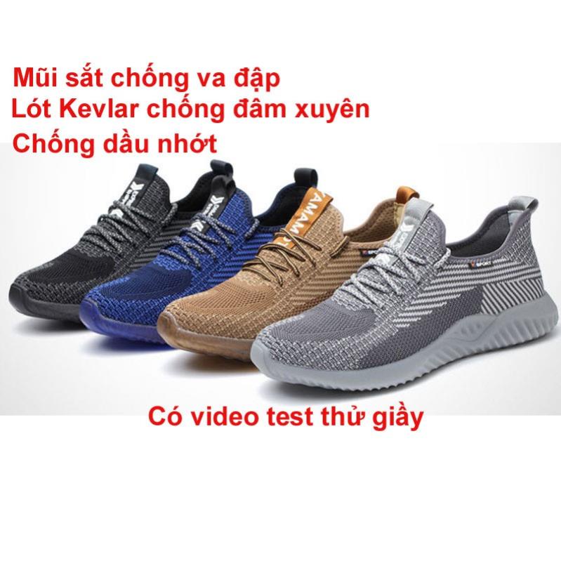 Giầy bảo hộ lao động kiểu dáng thể thao, chống đinh, chống va đập, bảo vệ mũi chân, an toàn lao động !