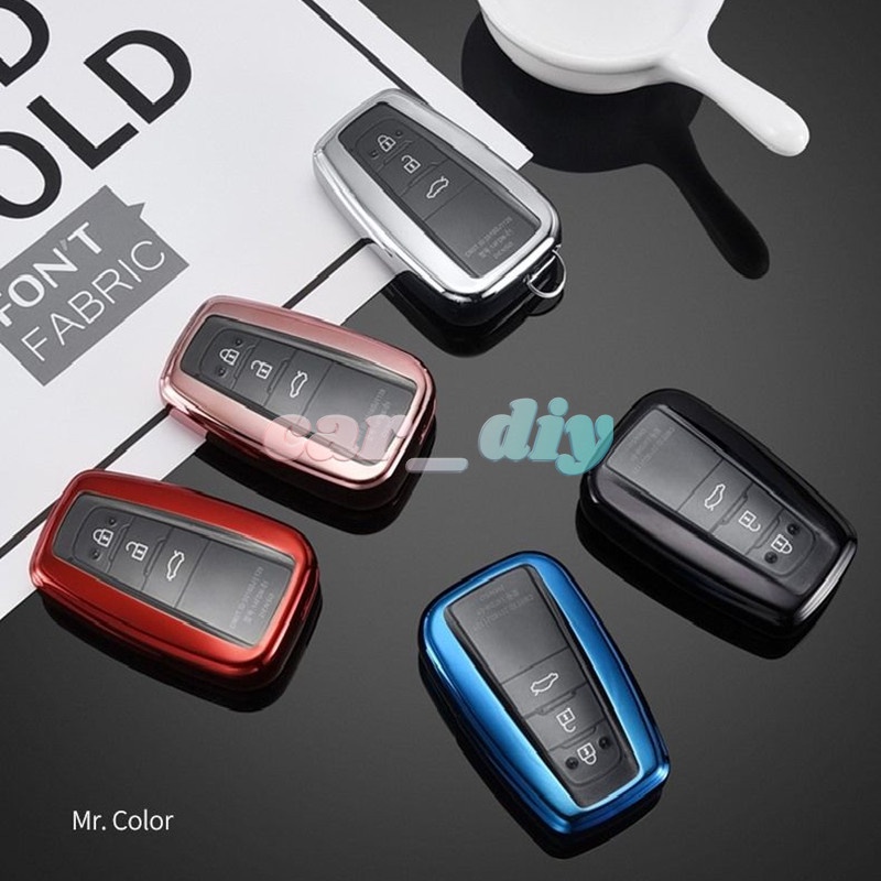 Vỏ TPU Bọc Chìa Khóa Xe Hơi Toyota Rav4 2021 Hybryd Camry 70 2020 Prado Corolla Sedan 2019