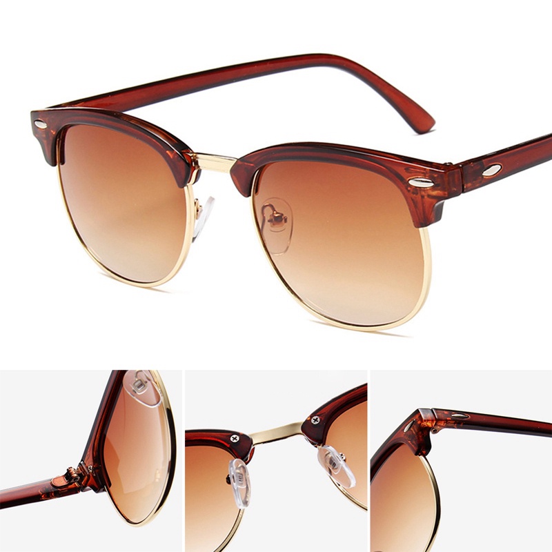 Kính Chống Nắng Phân Cực Gọng Đính Đinh Tán Thiết Kế Sang Trọng Phong Cách Retro