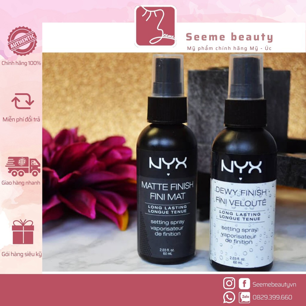 [SALE OFF 50%] Xịt Khóa Lớp Trang Điểm NYX Long Lasting Setting Spray 60ml [SeemeBeauty]