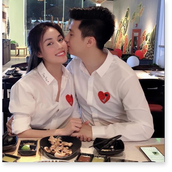 Áo sơ mi đôi nam nữ hình trái tim đẹp dành cho các cặp đôi hot nhất hiện nay THỜI TRANG NAM LEE