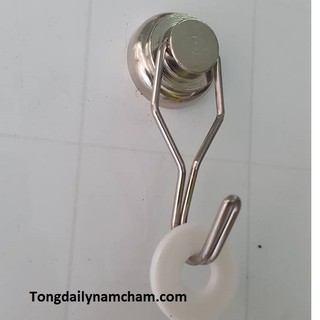 Nam châm móc treo ngang D25mm, móc treo đồ vật có nam châm lực hút 5-7kg