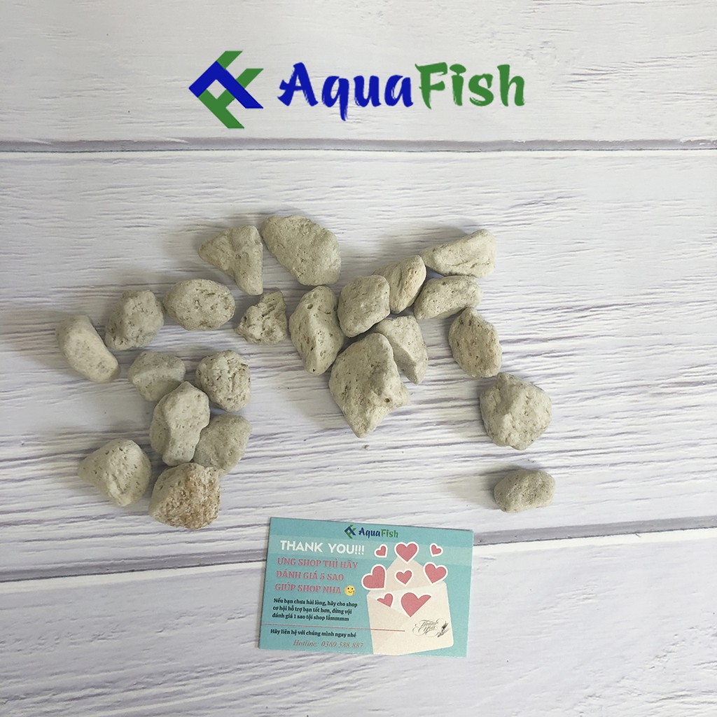 Nham Thạch Trắng - Đá Lông Vũ 1kg ( vật liệu lọc nước bể cá)