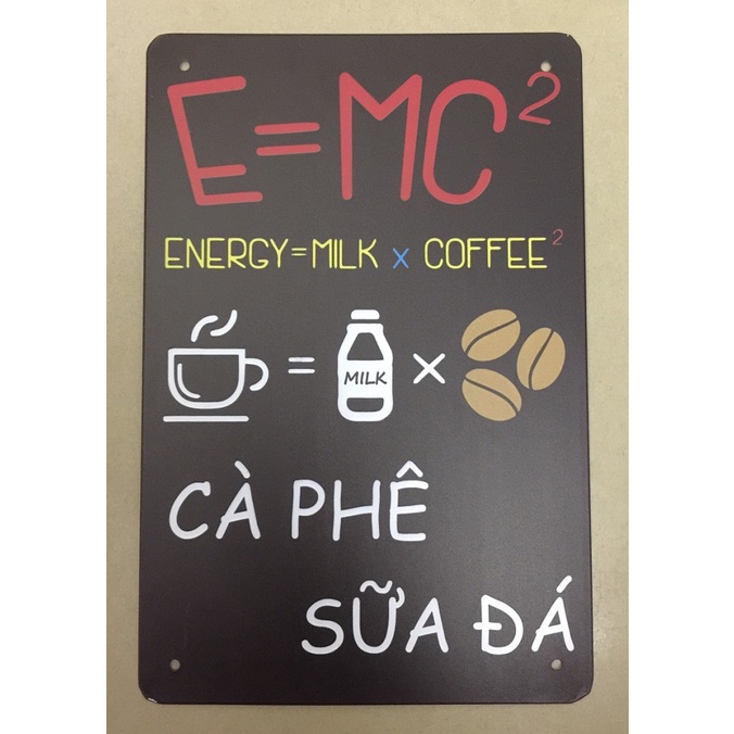 Tranh thiếc trang trí tường chủ đề ẩm thực Việt Nam: cafe, bánh mì, cơm tấm, ăn nhậu,... decor quán phong cách