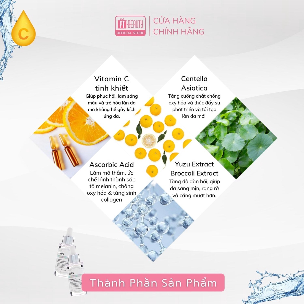 Tinh chất dưỡng sáng và trẻ hóa da Dear Klairs Freshly Juiced Vitamin Drop 35ml