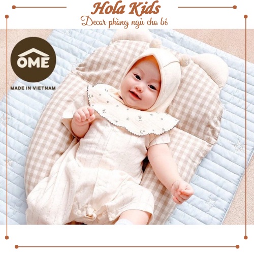 Gối chặn vỏ đỗ OME đa năng cho bé sơ sinh ngủ ngon, chống giật mình Hola Kids Decor