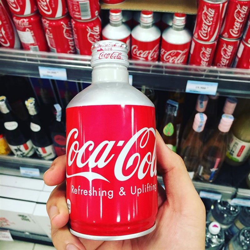 Coca Cola Nhật Nắp Vặn chai nhôm 300ml