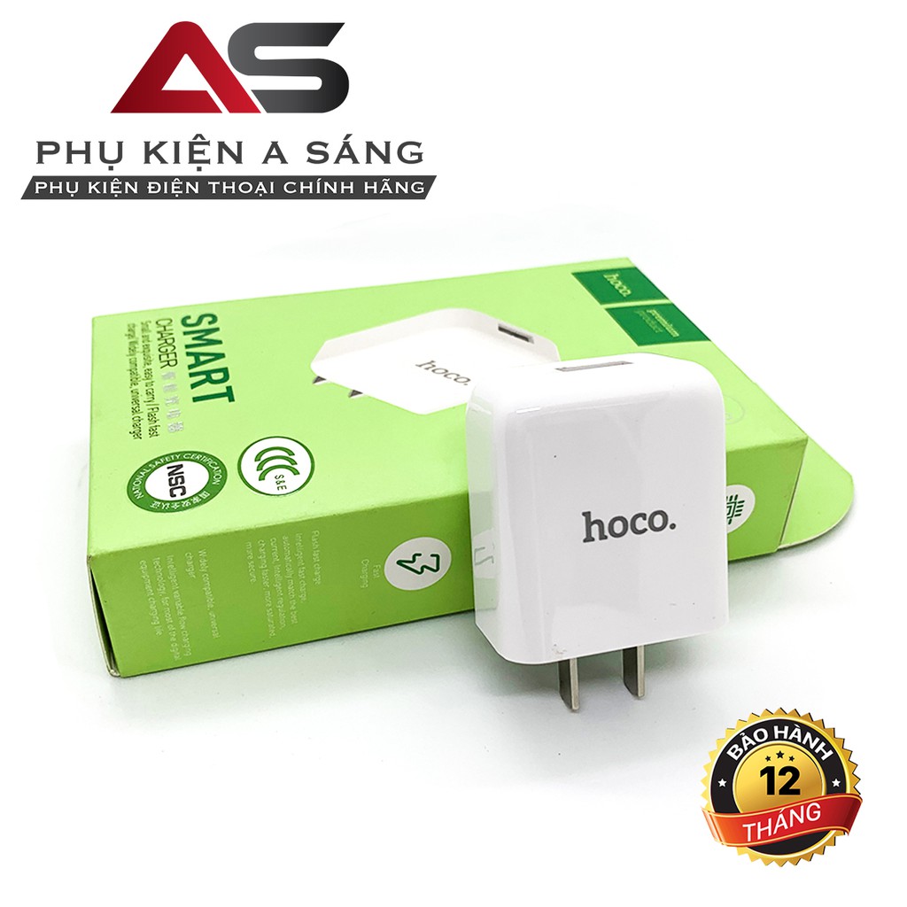 Củ Sạc Nhanh Fast Charging Hoco. C49 - 1 Cổng USB 2A Hoco C49 - BH 1 tháng