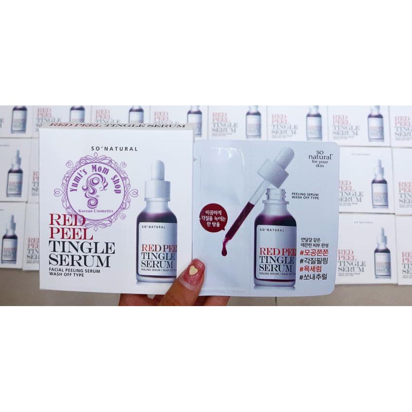[Mã COS1904 giảm 8% đơn 300K] Tẩy tế bào chết sinh học So’Natural Red Peel Tingle Serum dạng gói