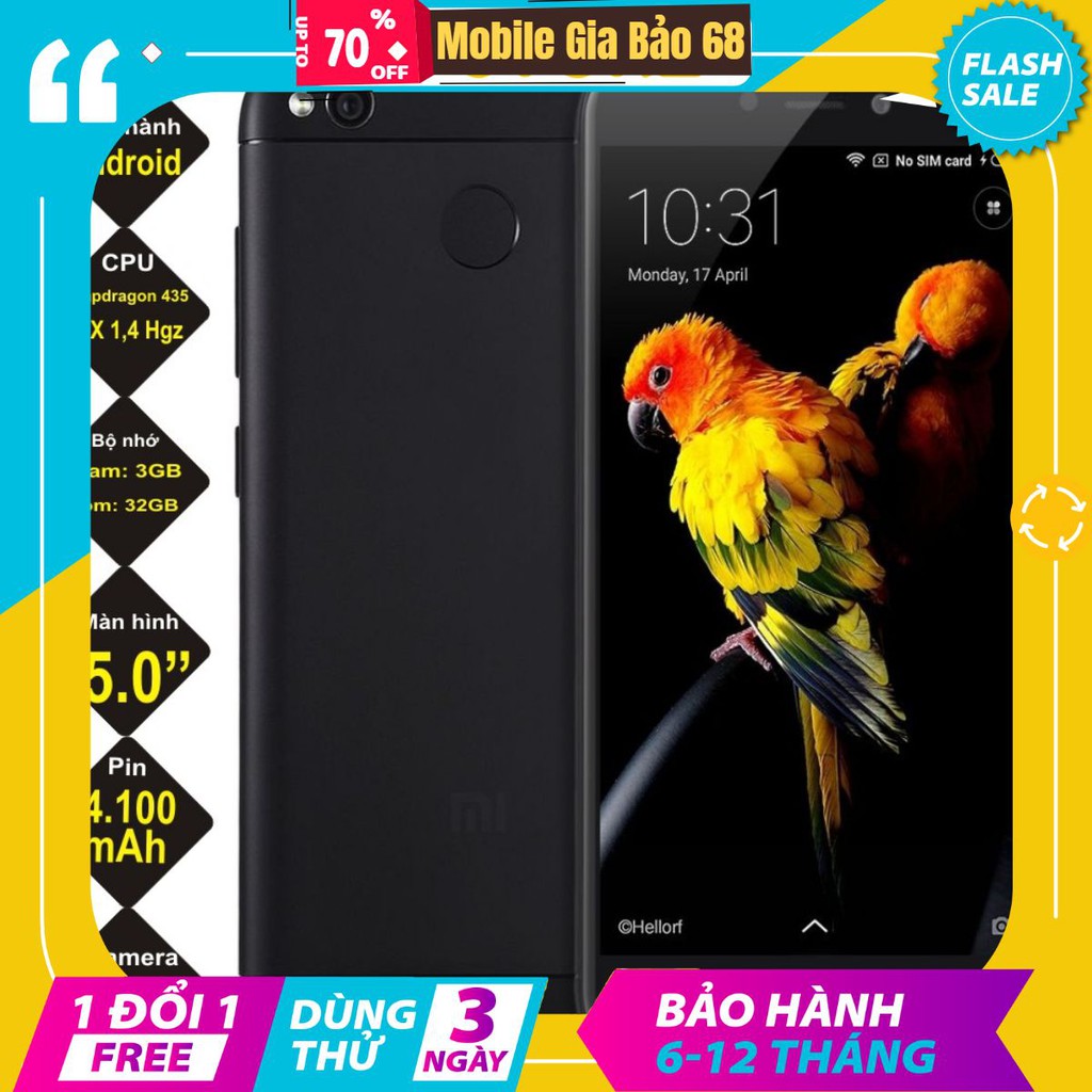 [HÀNG LOẠI 1] Điện thoại Xiaomi Redmi 4x 32GB 3GB - nhập khẩu [TAS9]