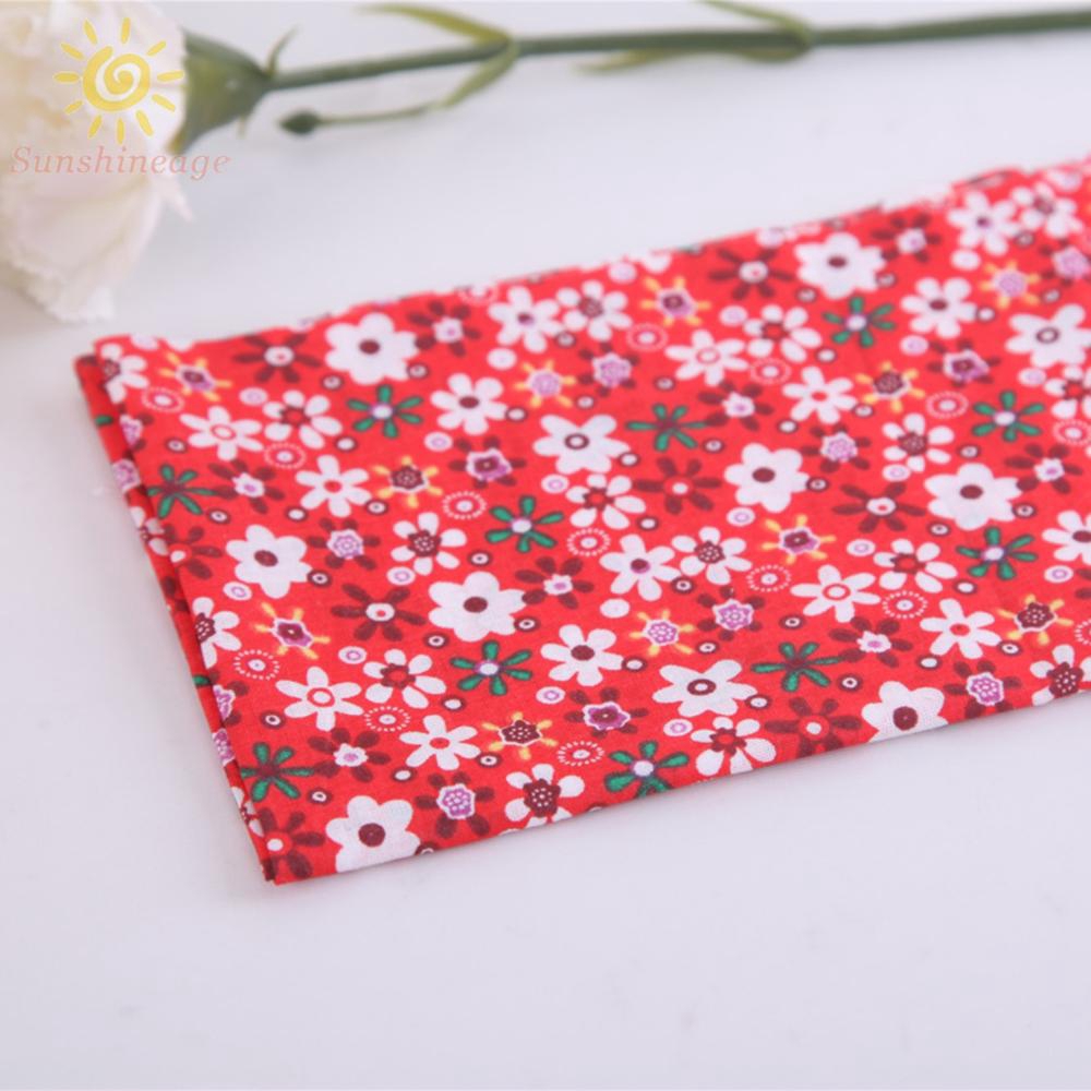 Set 7 Tấm Vải Cotton 25x25cm In Họa Tiết Hoa Dùng May Vá