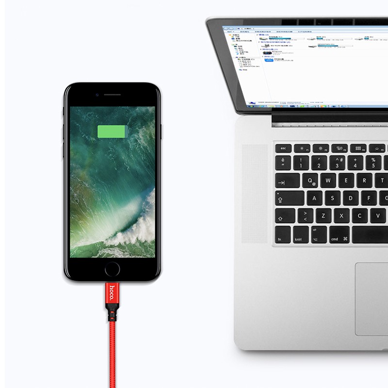 Cáp sạc nhanh Hoco X14 Lightning dành cho Iphone, Ipad