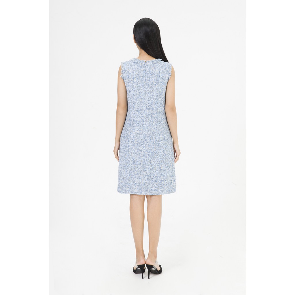 De Leah - Đầm Suông Tweed Đính Trai - Thời trang thiết kế