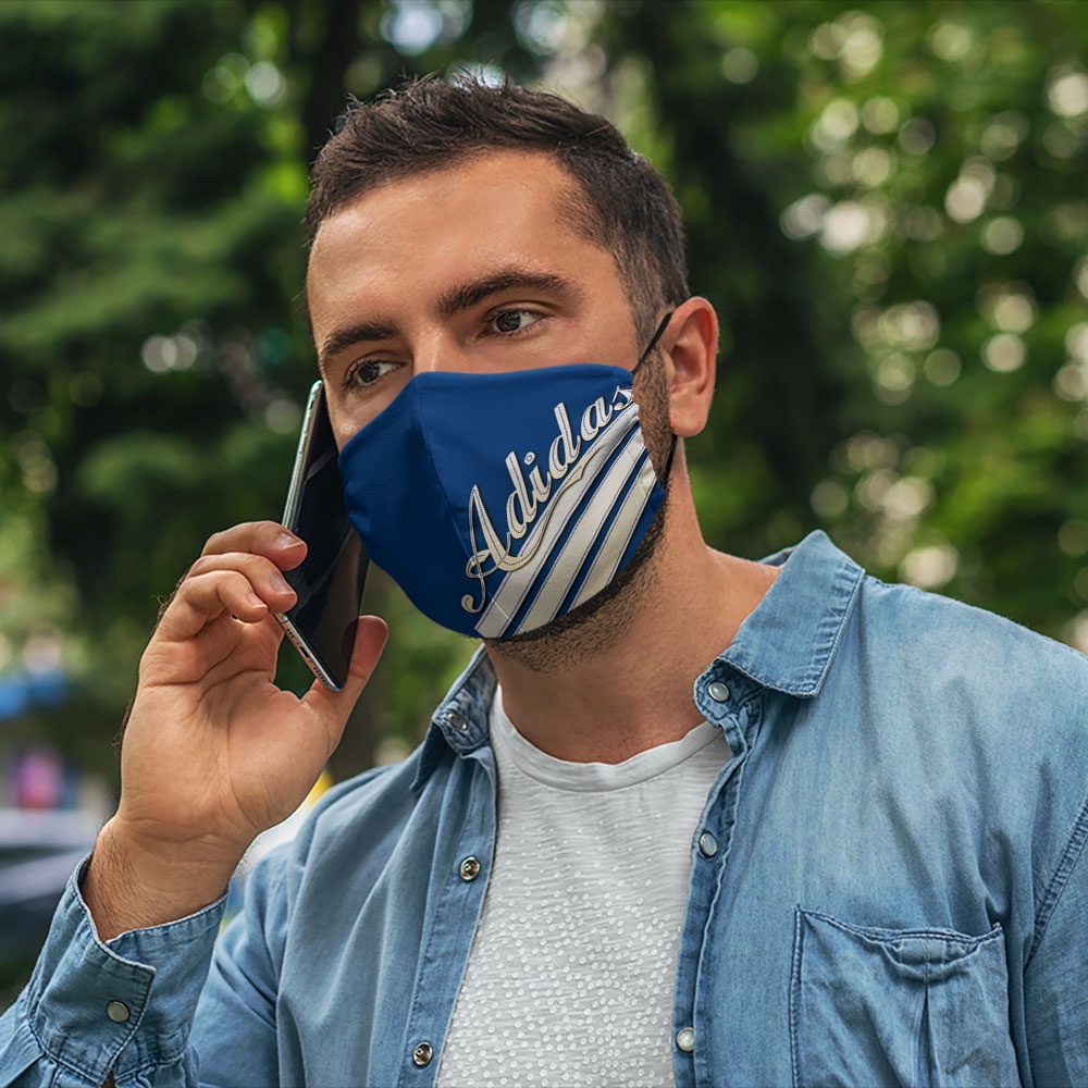 Khẩu Trang In Hình A.D.I.D.A.S_87 Soink Vải Poly Cotton 100%,Ngăn Bụi,Kháng Khuẩn,Bảo Vệ Toàn Diện