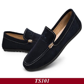 TS101 - Giày Lười Nam Hàn Quốc Màu Đen