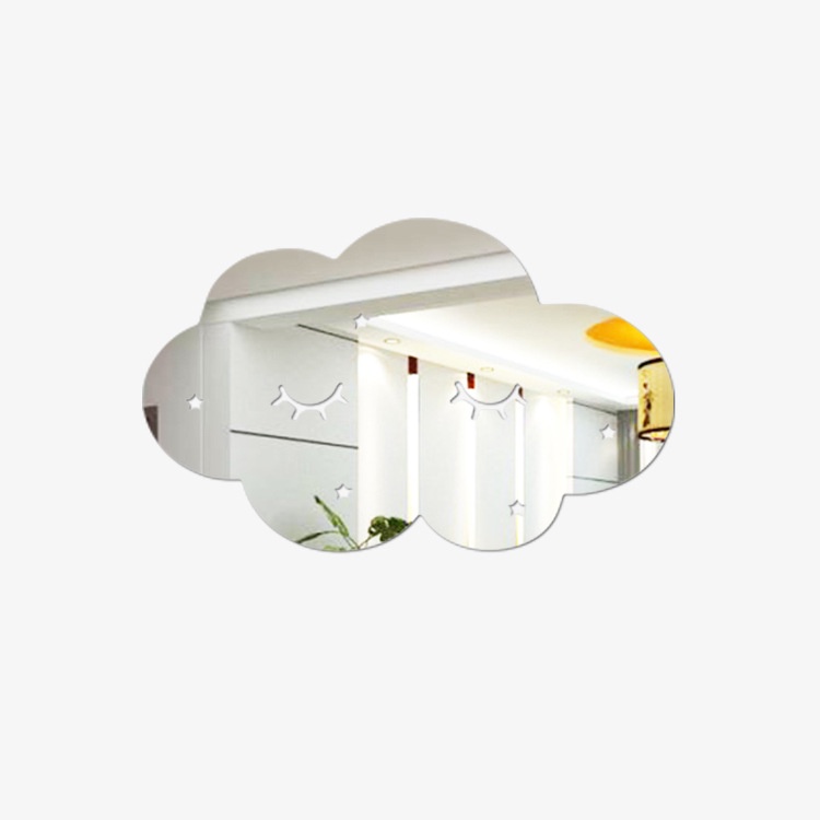 Gương Trang Điểm Hình Đám Mây Hoạt Hình Bằng Gỗ Sáng Tạo