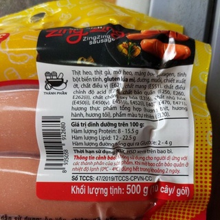 XÚC XÍCH ZING ZING CP 500g