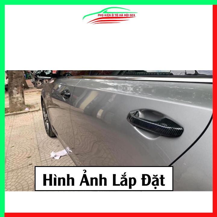 Ốp tay hõm Cerato 2019-2023 vân Carbon chống trầy bảo vệ cửa xe ô tô
