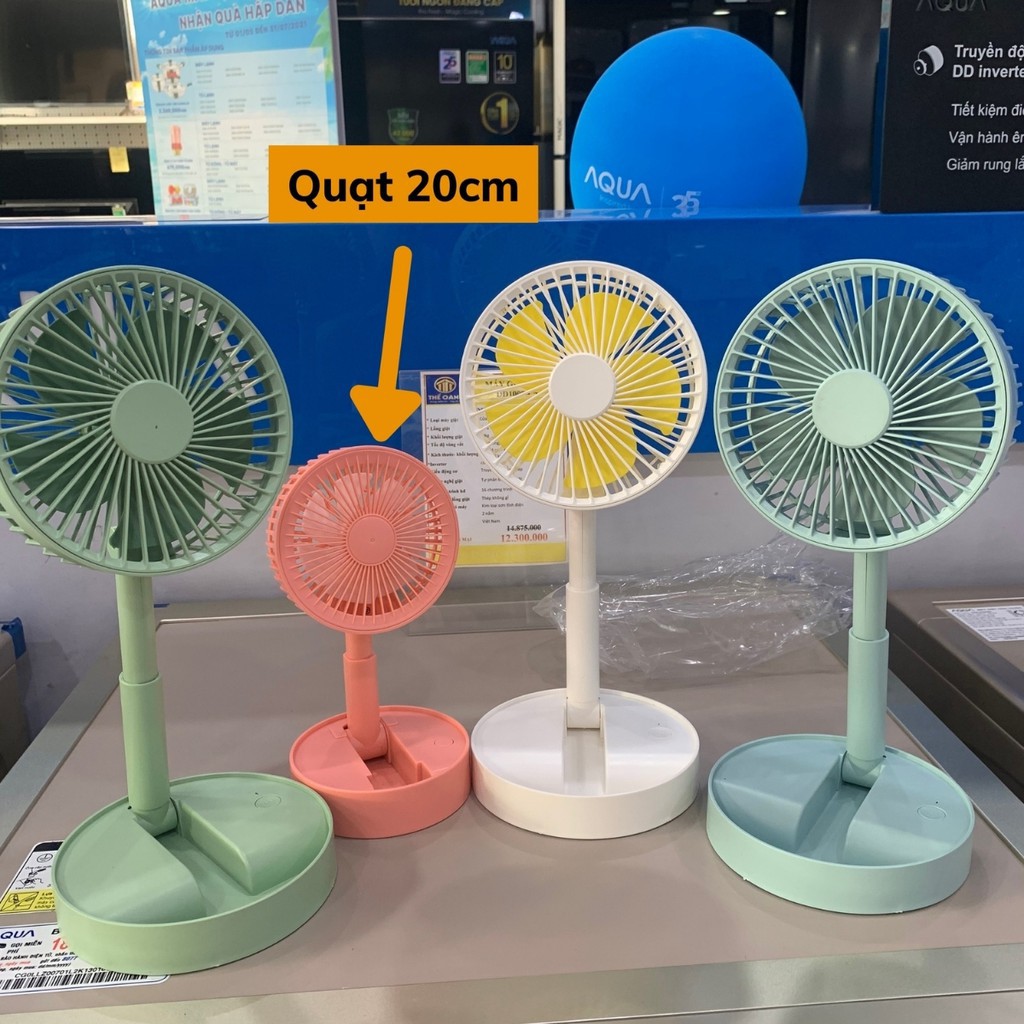 Quạt mini để bàn♥️Kèm quà tặng♥️ Quạt tích điện mini cầm tay siêu mát pin dùng 3h gấp gọn tiện lợi | BigBuy360 - bigbuy360.vn