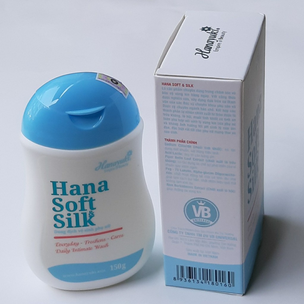 [Chính hãng 100%] Dung dịch vệ sinh nữ Hana Sof Silk, giảm thâm chế sự phát triển của vi khuẩn 150G