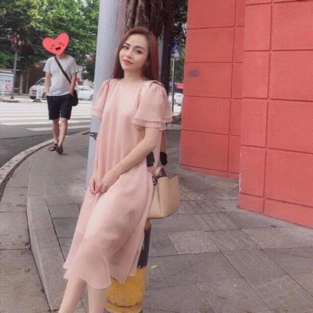 Đầm Bầu Mùa Hè Chất Voan 2 Lớp,Váy Bầu Thiết Kế Công Sở Dự Tiệc Đi Chơi A021 Lin Store66
