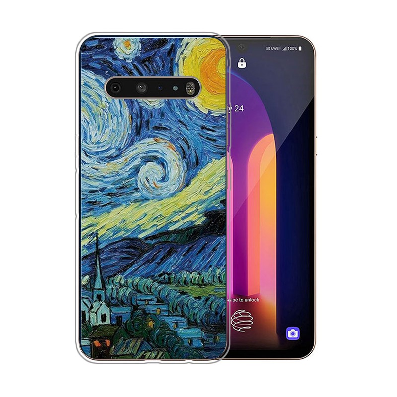 LG G8 ThinQ G7 G6 LG V60 ThinQ V50 V40 V30 vỏ điện thoại Trong suốt Phone Case Gambar Painted Cover