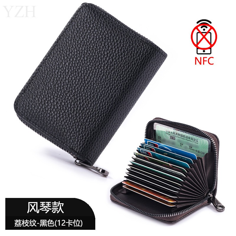 Ví mini đựng thẻ họa tiết chuột Mickey / màu trơn cá tính cho nam và nữ