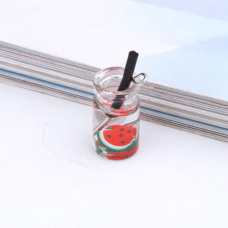 Bộ 5 Chai Thủy Tinh mini Hình Chai Nước Trái Cây Dùng Làm Trang Sức diy