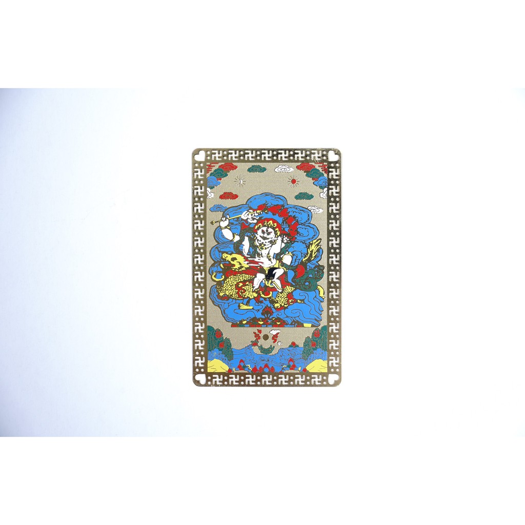 Tấm đồng Bạch Thần Tài - Thần tài bản mệnh tuổi Thân, tuổi Dậu cầu tài lộc, giàu có - Đồng vàng 8x5cm
