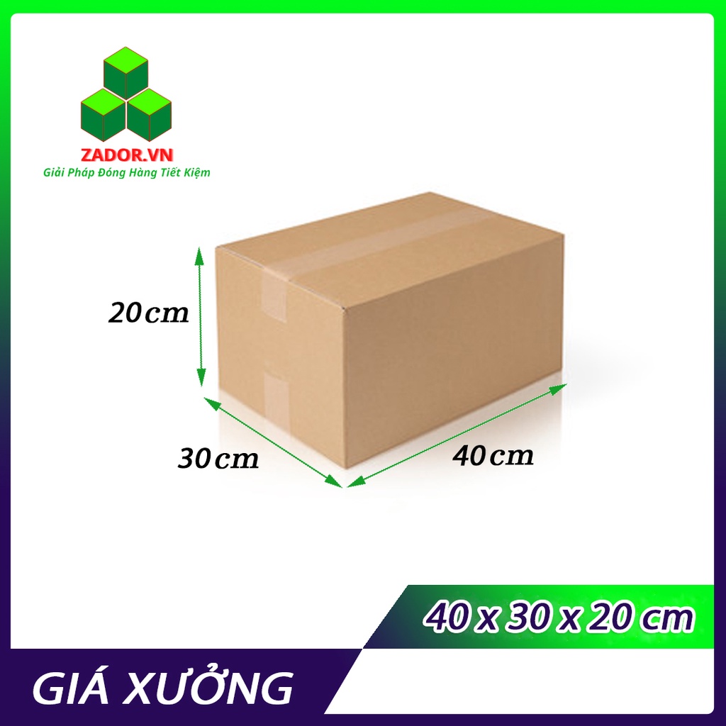 ComBo 10 Hộp Carton Size 40x30x20,Thùng Carton Zador