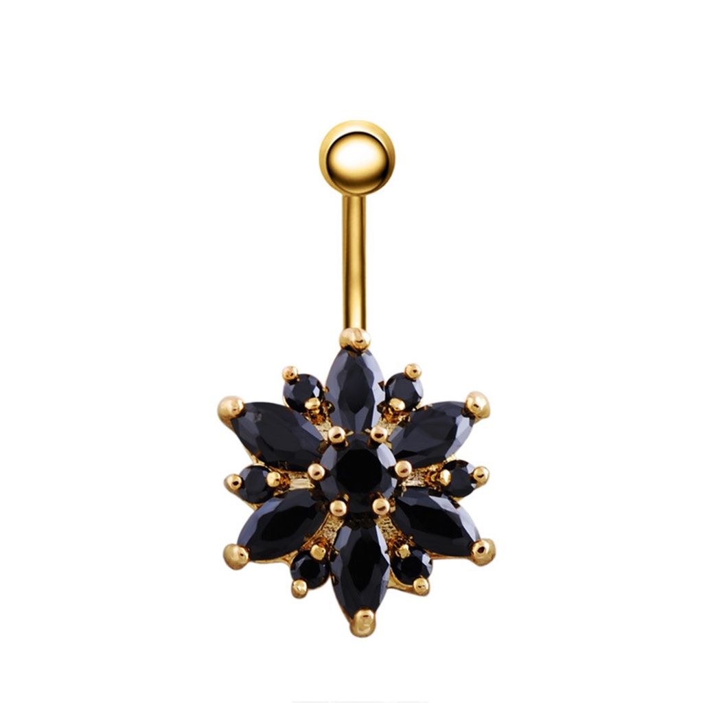 Khuyên Rốn Hình Hoa Đính Đá Cá Tính