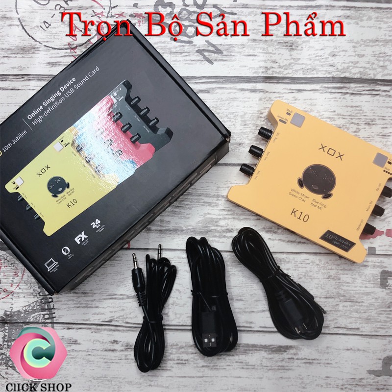 Sound card k10 2020 phiên bản mới phù hợp cho tất cả các dòng mic thu âm