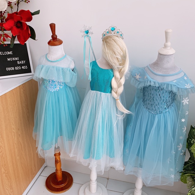 Tóc giả cho bè từ 2 đến 10 tuổi hóa trang công chúa Elsa Anna E177