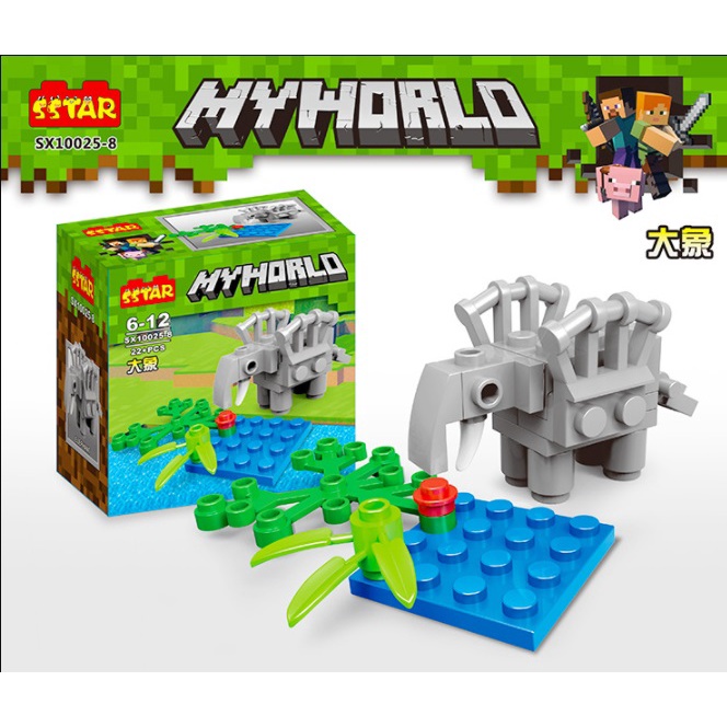 Đồ Chơi Lắp Ráp minecraft Hình Các Con Vật không có hộp